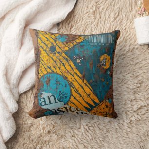 Mixed Media Collage Cushion