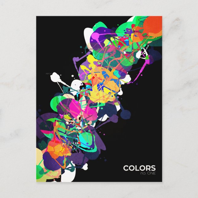 Mixed Media Colours 1 Postcard (Front)