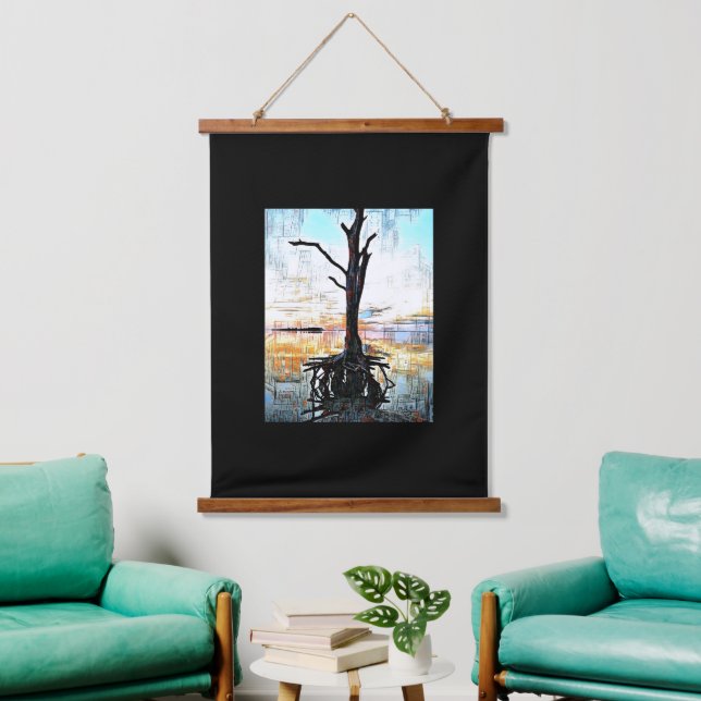 Mixed Media Digital Art Hanging Tapestry (Living Room)