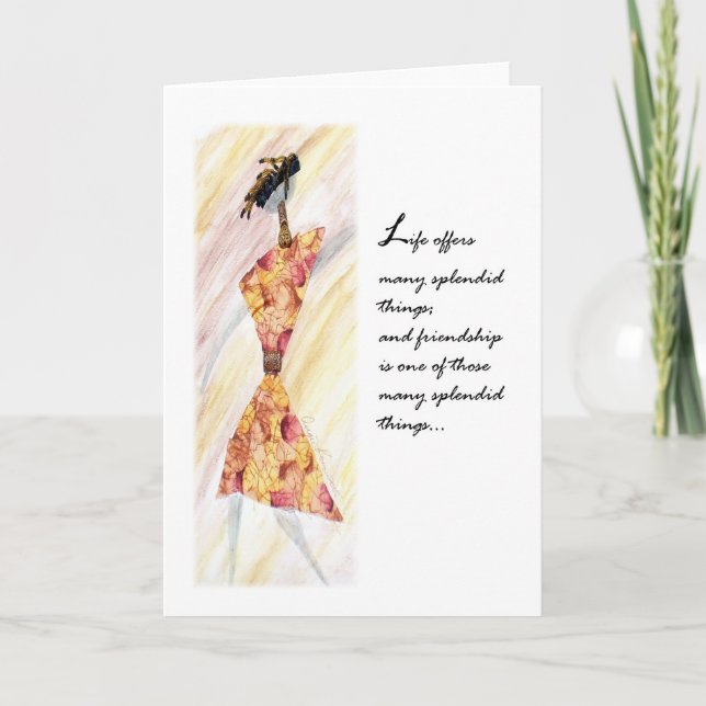 Mixed Media Ethnic Greeting Card (Front)