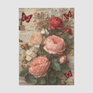 Mixed Media Florals & Butterflies Tissue Paper