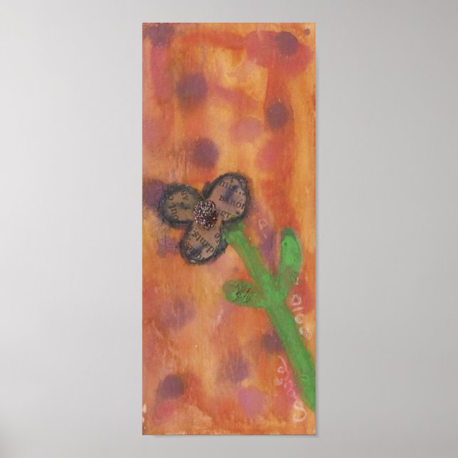 Mixed Media Flower Poster (Front)