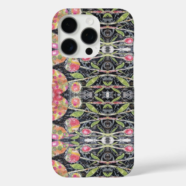 Mixed Media Flowers Abstract Case-Mate iPhone Case (Back)