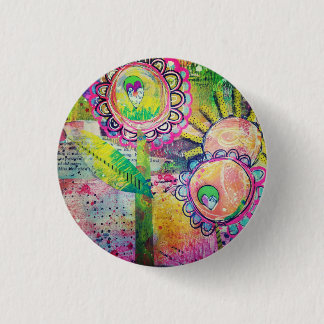 Mixed media garden pin button