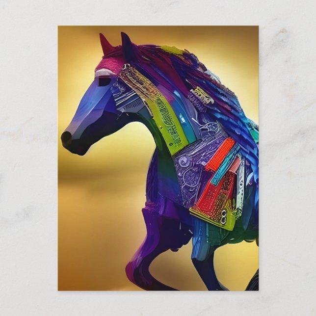Mixed Media Horse Postcard (Front)