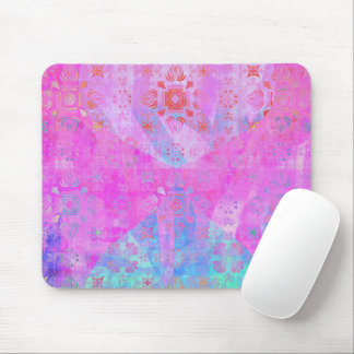 Mixed Media Hot Pink Mousepad
