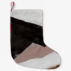 Mixed media painting. Beautiful hand painted minim Small Christmas Stocking