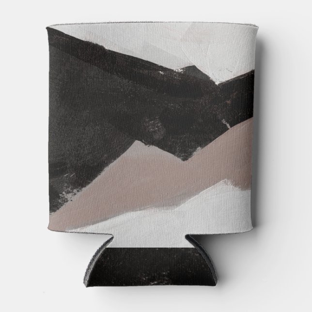 Mixed media painting, minimalist abstract design. can cooler (Front)