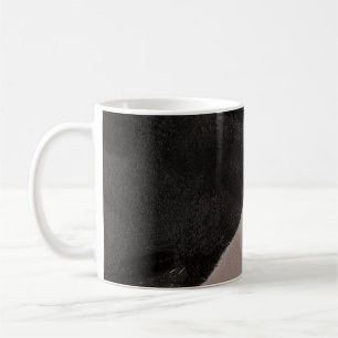 Mixed media painting, minimalist abstract design. coffee mug