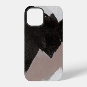 Mixed media painting, minimalist abstract design. iPhone 12 case