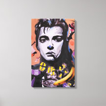 Mixed Media Portrait-Acrylic and Collage Canvas