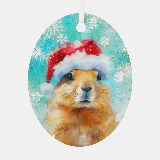 Mixed Media Prairie Dog Print Ornament AP454C1 (Front)