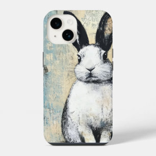 Mixed Media Rabbit iPhone 14 Case