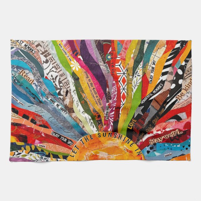 Mixed Media Sun Kitchen Towel (Horizontal)