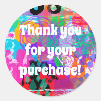 Mixed Media Thank You for your Purchase Sticker