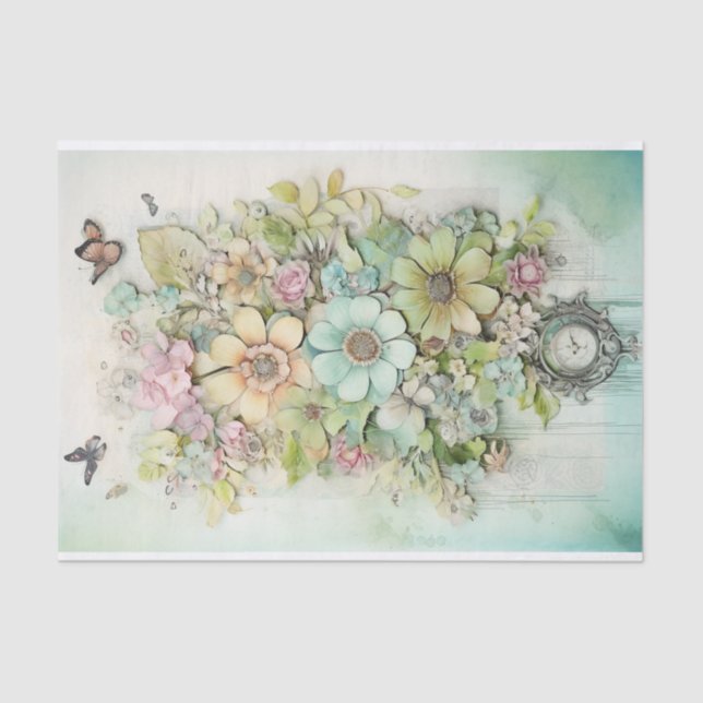 Mixed media with butterflies tissue paper (Front)