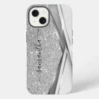 Mixed Metal 3-D Glitter Gold Monogram Case-Mate