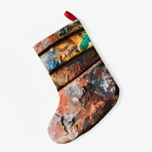 mixed metal race to cake small christmas stocking