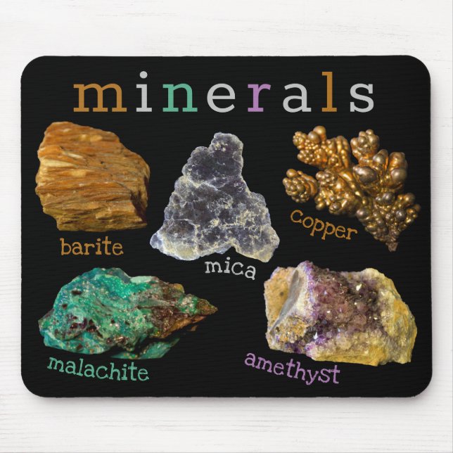 Mixed Minerals Rock Nature Photography Mouse Pad (Front)