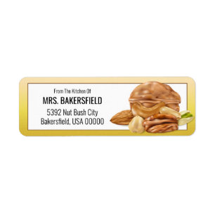 Mixed Nuts Baking Gift Return Address Label
