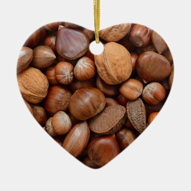 Mixed nuts ceramic ornament (Front)