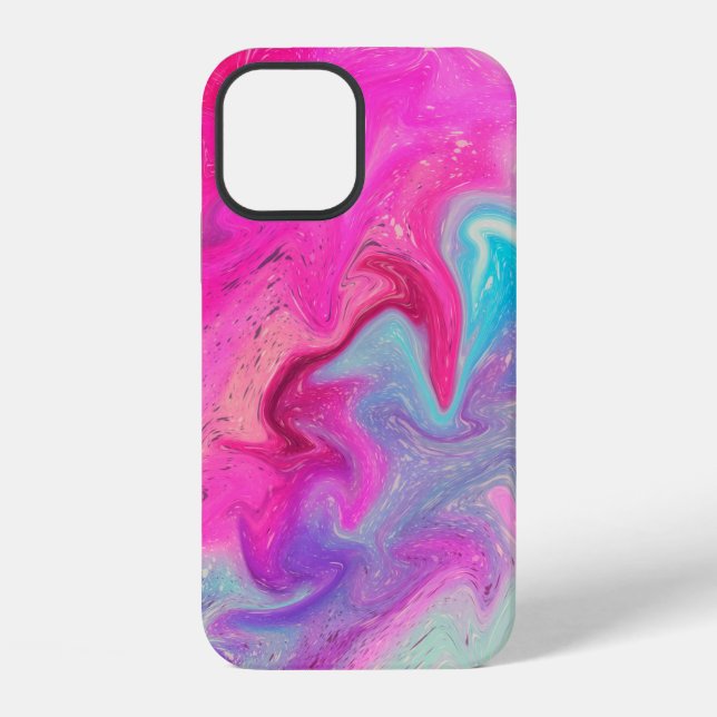 Mixed paint background iPhone case (Back)