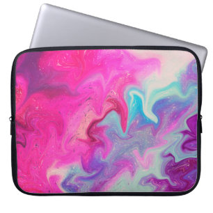 Mixed paint background laptop sleeve