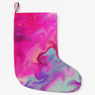 Mixed paint background small christmas stocking