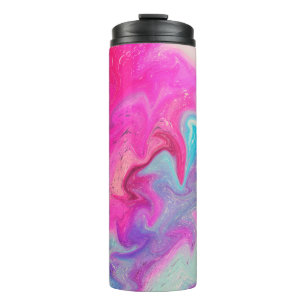 Mixed paint background thermal tumbler