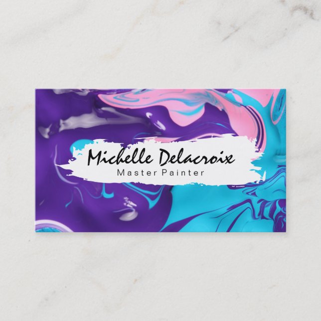 Mixed Paint | Vibrant Business Card (Front)