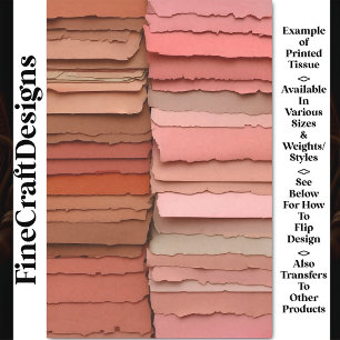 Mixed Palette Of Pink & Terracotta BP7B Decoupage Tissue Paper