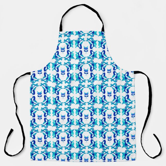 Mixed pattern original design and digital drawing. apron (Front)