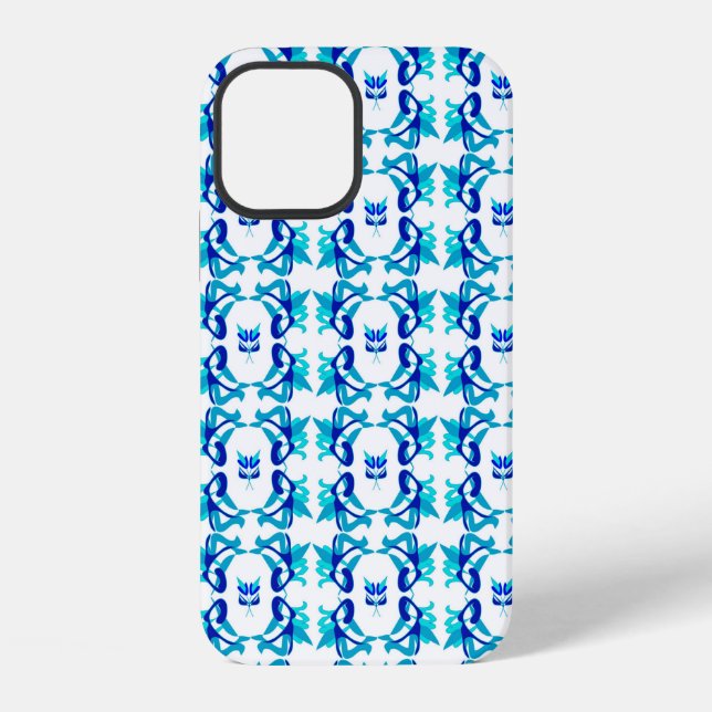 Mixed pattern original design and digital drawing. iPhone case (Back)