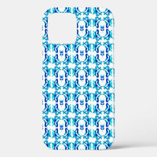 Mixed pattern original design and digital drawing. iPhone 12 case