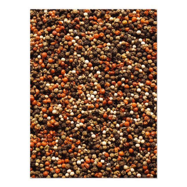 Mixed Peppercorns Texture | Spice Photography Photo Print (Front)