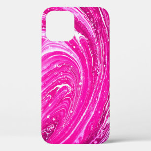 Mixed Pink Paint Background. iPhone 12 Case