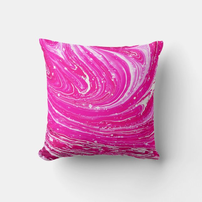 Mixed pink paint background cushion (Front)