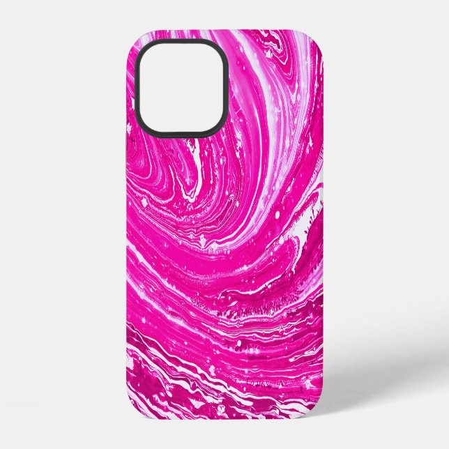 Mixed Pink Paint Background. iPhone Case (Back)