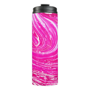 Mixed pink paint background thermal tumbler
