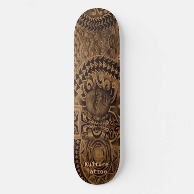 Mixed-Polyesian "Kulture Tattoo" deck Skateboard (Front)