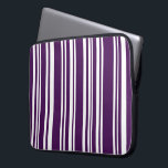 Mixed Purple and White Stripes Laptop Sleeve<br><div class="desc">Stylish custom neoprene laptop sleeve features purple and white stripes in varying widths.

To see the design Varied Purple and White Stripes on other items,  click the "Rocklawn Arts" link below.

Digitally created image.
Copyright © 2017 Claire E. Skinner. All rights reserved.</div>