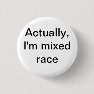 mixed race 3 cm round badge
