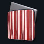Mixed Red and White Stripes Laptop Sleeve<br><div class="desc">Stylish custom laptop sleeve features red and white stripes in varying widths. The white is actually transparent, so you can change it if you like. Just click the "Customise it!" button, then select a “Printed Background Colour” in the sidebar. When you're done, click "Add to Cart" to purchase your customised...</div>