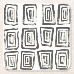 Mixed Signals IV Square Paper Coaster