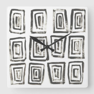 Mixed Signals IV Square Wall Clock