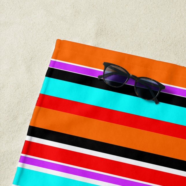 Mixed Stripes Beach Towel (In Situ)