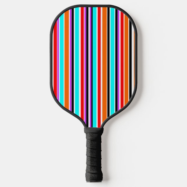Mixed Stripes Pickleball Paddle (Front)
