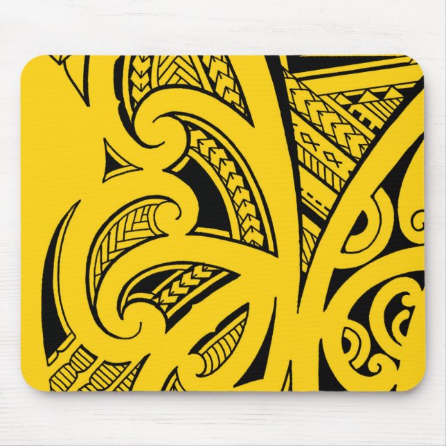 Mixed tattoo styles, Maori, Samoan and Polynesian Mouse Pad (Front)