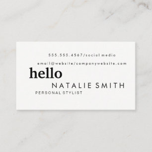 Mixed Text Business Card