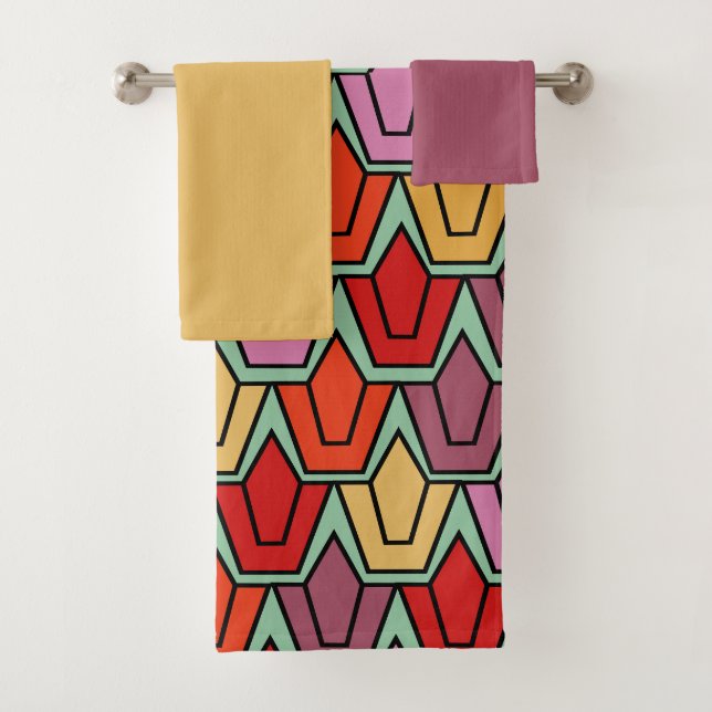 Mixed Tulip Field  Bath Towel Set (Insitu)